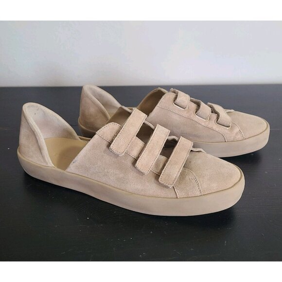 Freda Salvador Libby D’Orsay Women’s 9 Brown Suede Stucco Comfort Sneakers - Picture 1 of 9